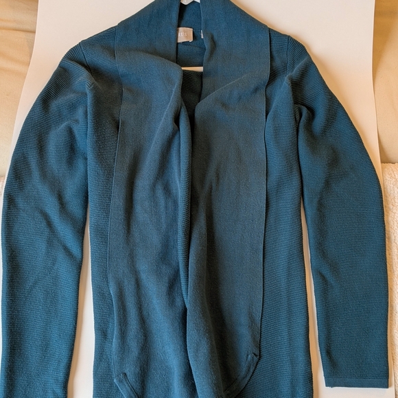 Stylish Teal Open Cardigan - Picture 15 of 17